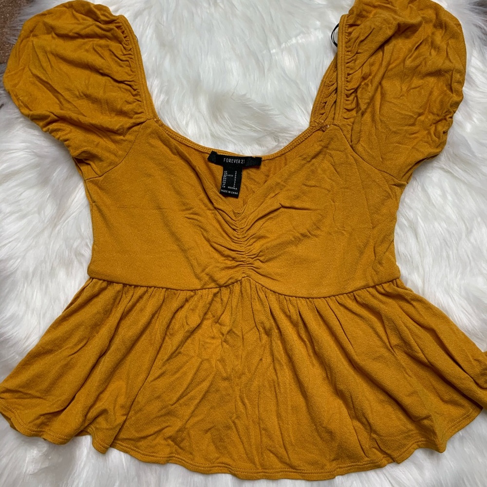 Mustard color top